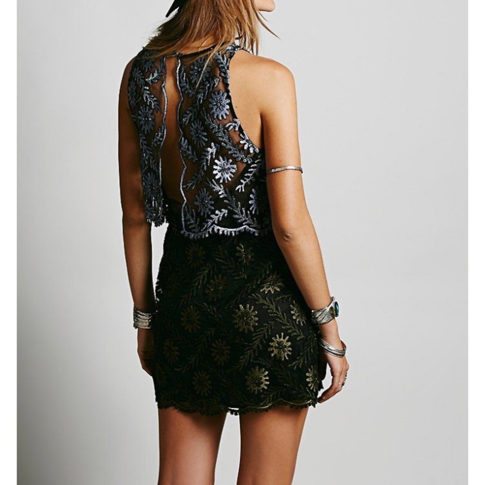 Free people 'summer shine shift' appliqué dress